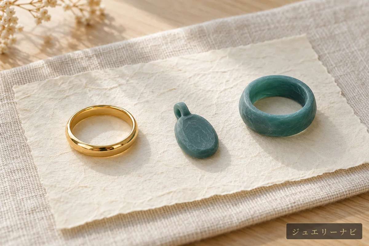 結婚指輪とトップと指輪の原型（イメージ）